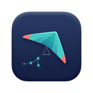 Logotipo do KeepGlide: um asa-delta turquesa